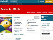 Tablet Screenshot of 4e.zeniusprof.magnard.fr