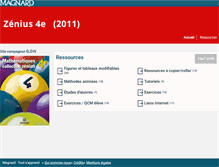 Tablet Screenshot of 4e.zeniuseleve.magnard.fr