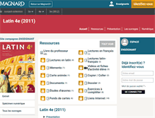 Tablet Screenshot of 4e.latin.magnard.fr
