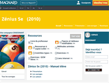Tablet Screenshot of 5e.zeniusprof.magnard.fr
